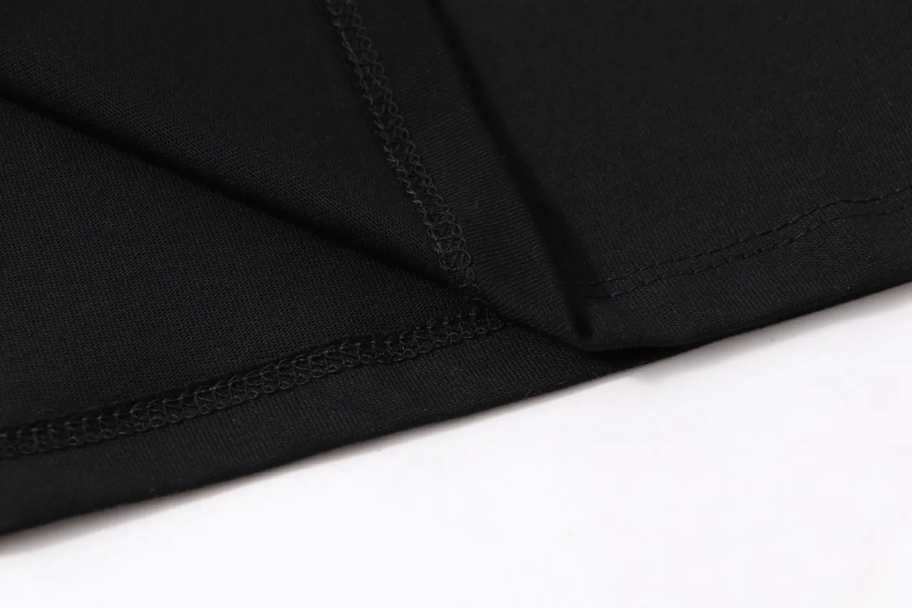 805#Gallery Dept new slogan horseshoe design printed short-sleeved double yarn pure cotton T-shirt casual Tee black navy blue S~XL P100